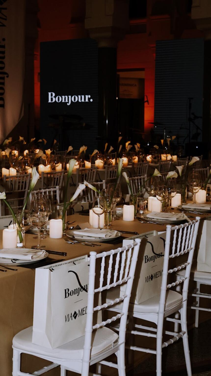 Bonjour x Via Media Gala Night: Otkrijte sve detalje luksuznog iskustva gala večere