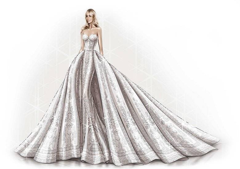 zuhair-murad-sofia-vergara-wedding-dress-sketch