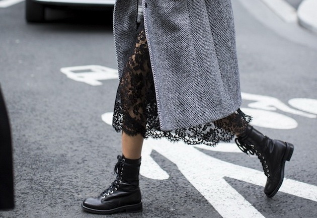 Street-Style-Beanie-Hat-Lace-Dress-Combat-Boots