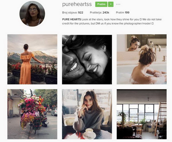pureheartss modamo ljubavni instagram profili